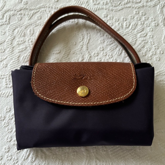 SOLD. Longchamp Le Pliage Original Handbag Small (purple) - Picture 6 of 6